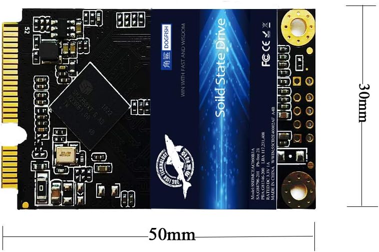 SSD mSATA 32GB Dogfish Internal Solid State Drive High Performance Hard Drive for Desktop Laptop SATAII 6Gb/s