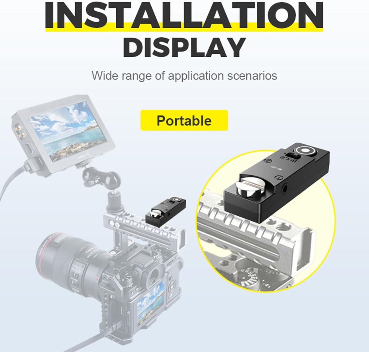 for Leica SL2 SL3 SL2S The Camera Releases The Shutter Cord Remote Control RC101-sl2 Remote 1/4 Screw Fixing Small Release Button Handle、 Hand Handle, cage Accessories (RC101-SL2)