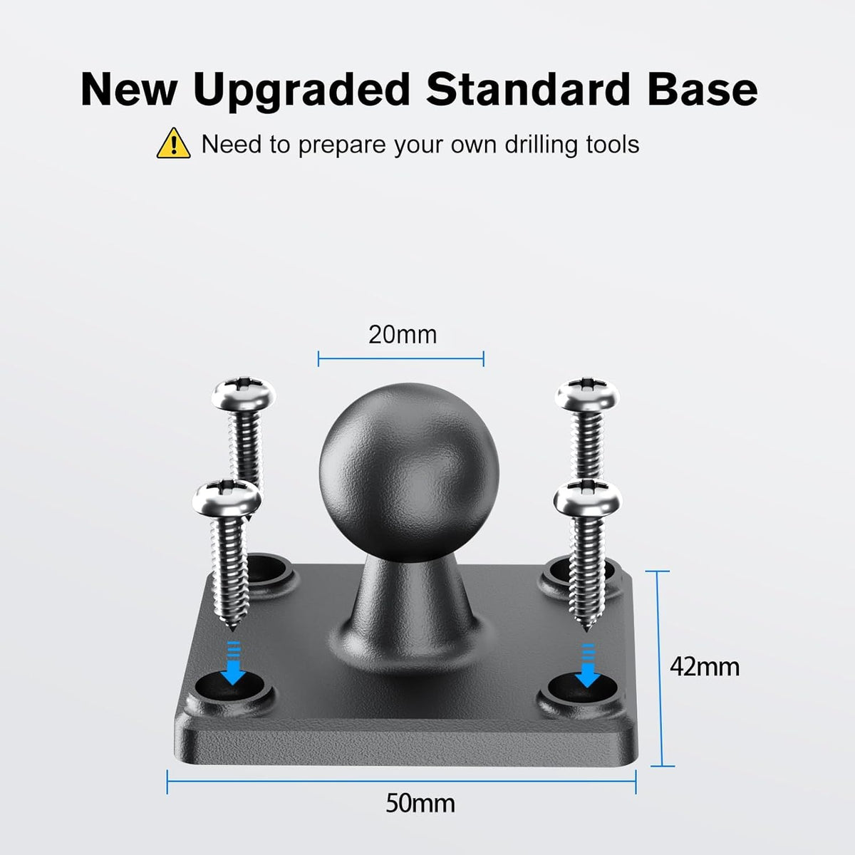 OHLPRO Tablet Mount for Truck - Heavy Duty Drill Base - Tablet Holder for Car Dashboard, iPad Holder for All 5"-13" iPad Pro Samsung Galaxy Kindle fire Tablets and Car Wall Desk etc.