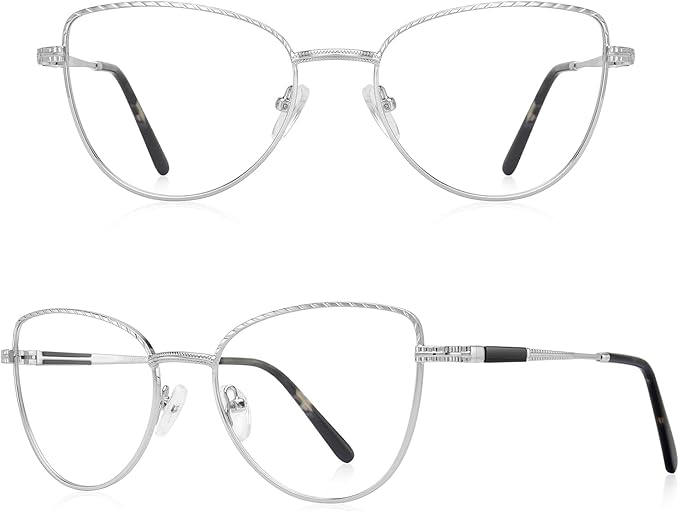 RB. Pilot Retro Cateye Reading Glasses for Women Blue Light Blocking Computer Glasses Spring Hinge Readers