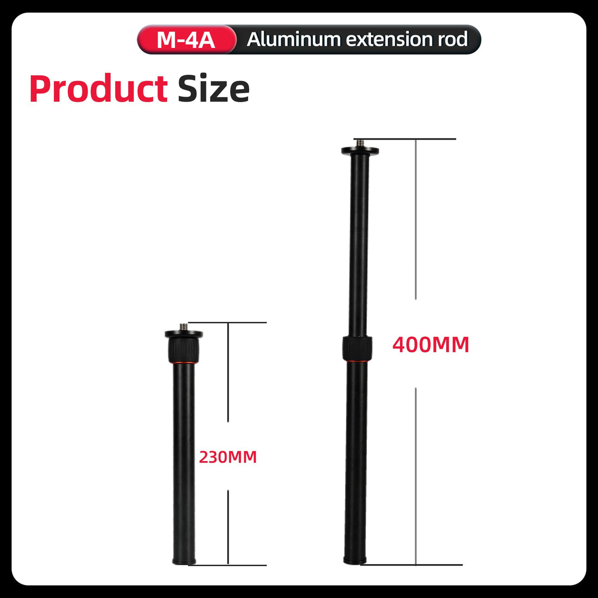 Fotopro Tripod Extension Tube, 2-Section/40cm Aluminum Tripod Center Column Max Load 22lbs