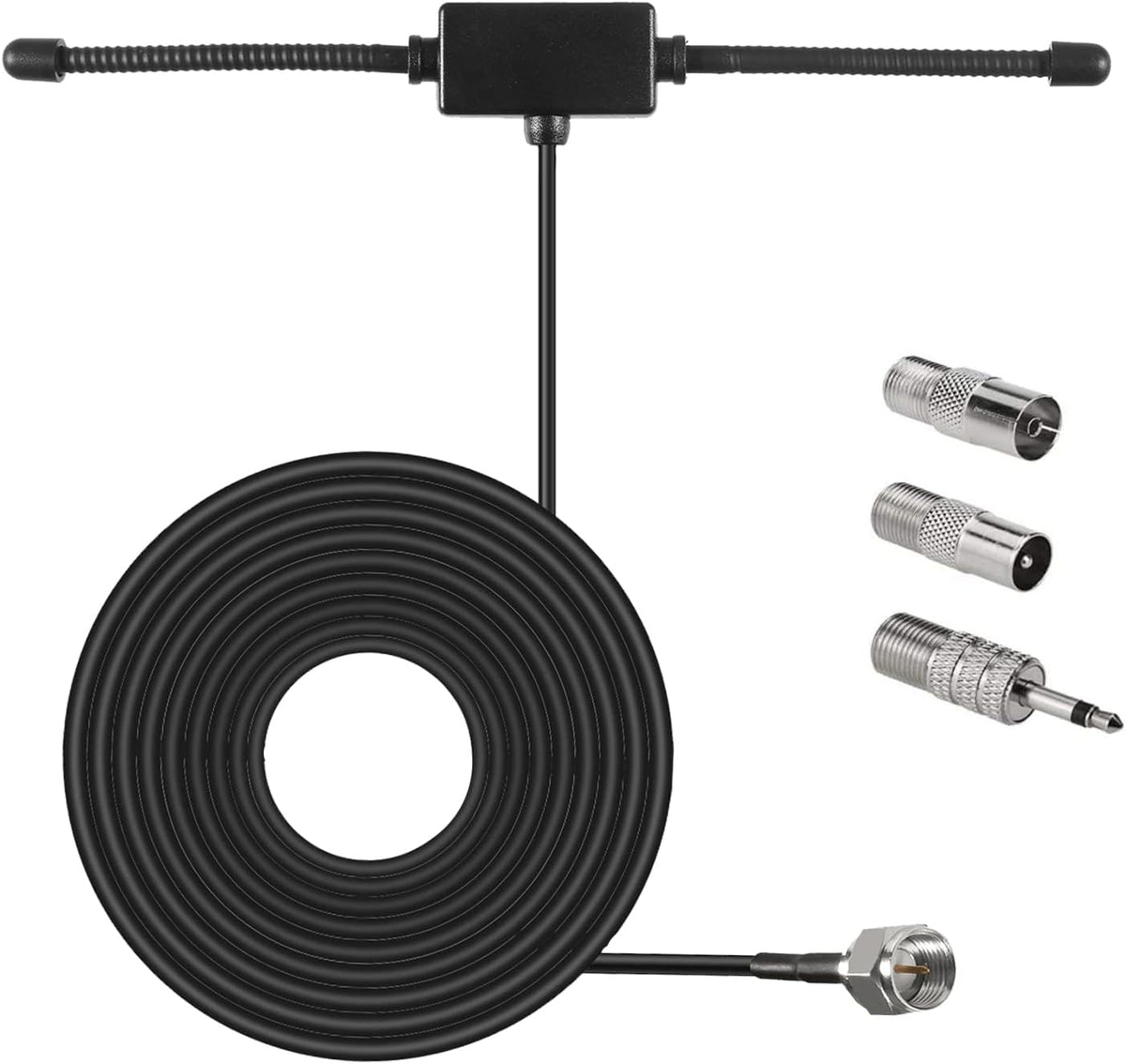 AEDIKO FM Radio Antenna Adhesive Mounting FM Radio FM Dipole Antenna for Stereo Receiver Indoor Music System FM Radio