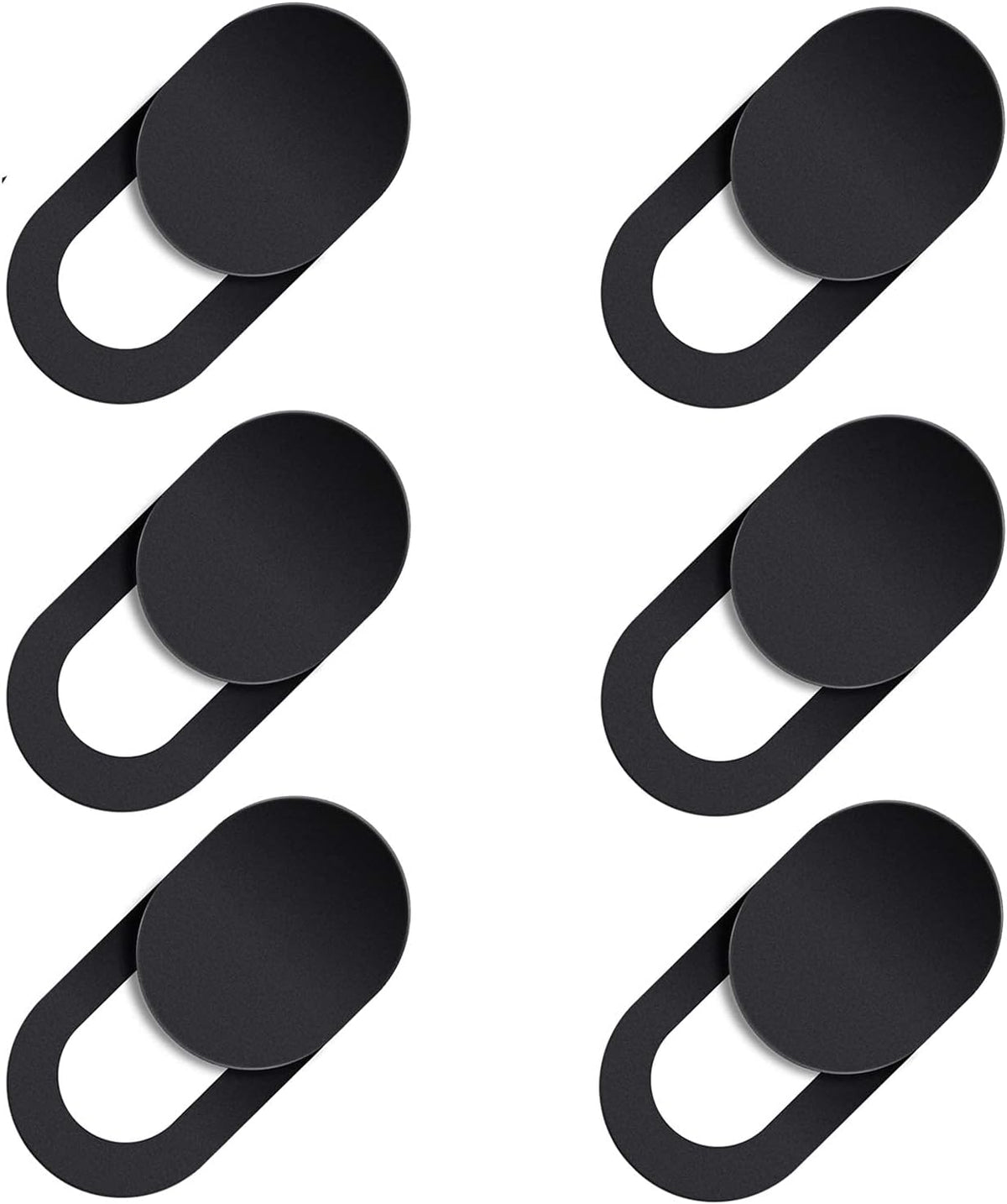 Generic 5 10, (5 Webcam Cover Sticker Slide - Camera Privacy Security Protect for Phone Laptop, Black or White, or Cell