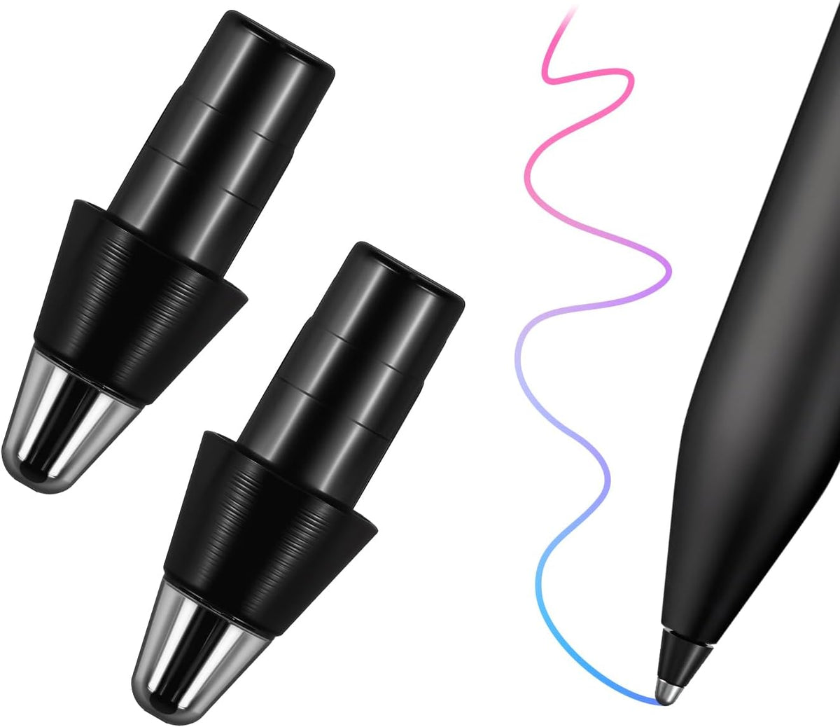 REEYEAR Replacement Tips Set fits for Remarkable Paper Pro Maker Pen, 2 Pack No Wear Out Titanium Alloy Tips, Durable Nibs, Fine Point Design for Precise Writing, Long-Lasting (Not for rM1/2)