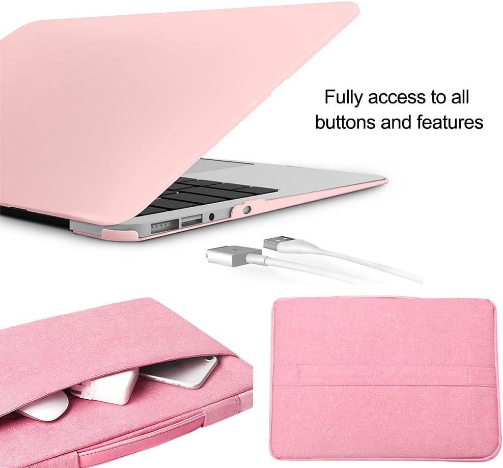 iCasso 12 Inch 5 1, 12'' A1534 Compatible with MacBook Case Bundle in Ultra Slim Plastic Hard Cover with Sleeve,Screen
