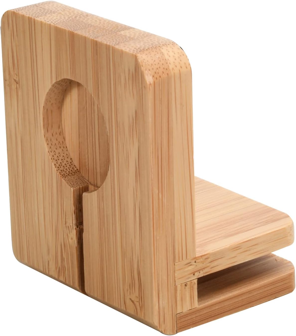 MobileVision Bamboo 10-Port Charging Station & Compatible Adapter for Apple Watch Combo for use with Watch, Smartphones & Tablets