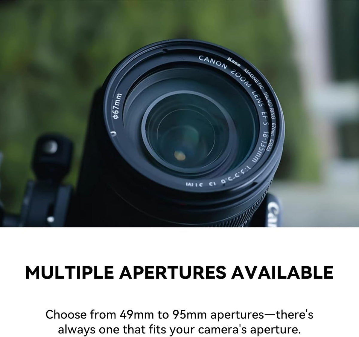 72mm 0.5s Kase Magnetic Adapter Ring, Aviation Aluminum Snap-On Frame for CPL/ND/UV Filters, No Light Leak & Vignette