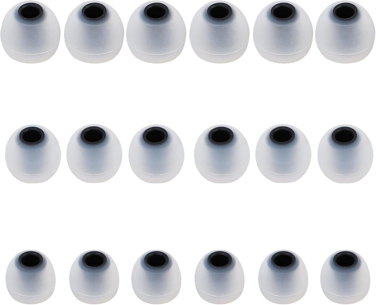 Replacement Earbud Tips Silicone Earbud Covers Fit Most in-Ear Earbuds(Inner Hole 3.8mm -5.1mm) Headphone Ear Tips Earbuds Rubber Tips 9 Pairs S M L