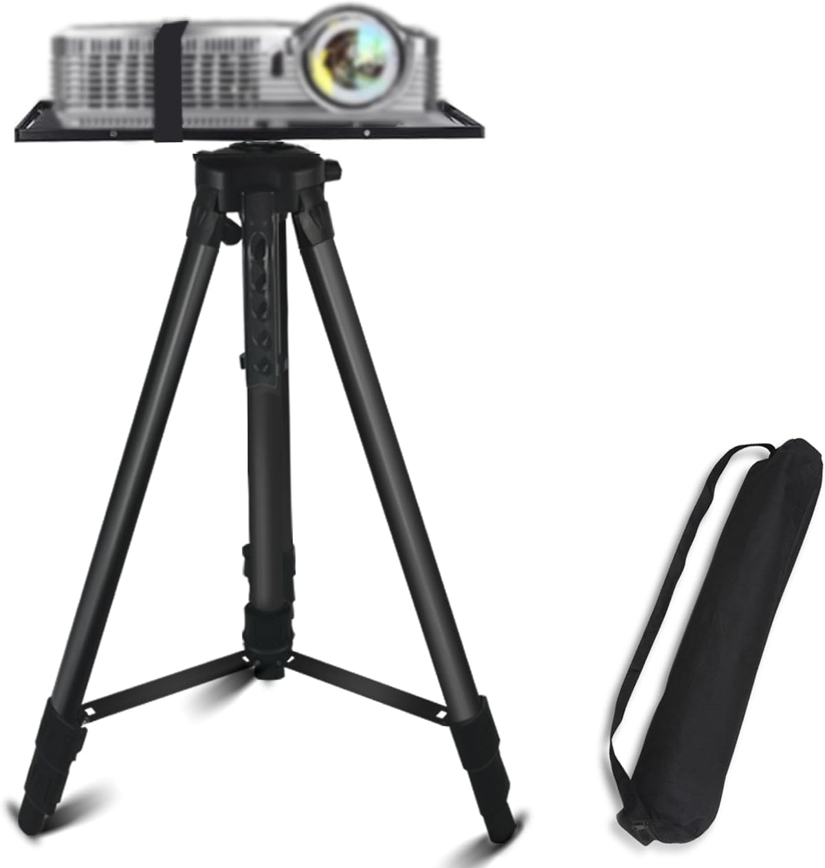 Portable Projector Stand Tripod Adjustable: Universal Laptop Standing Height from 17" to 46" with Carry Bag for Projectors Laptops Photography