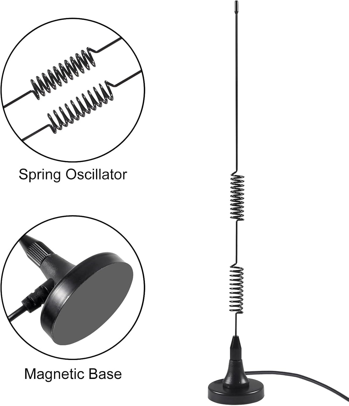 AEDIKO 4pcs 20-1300MHz Police Scanner Antenna - HF VHF UHF Ham Radio BNC Male Antenna for Radio Shack Police Radio