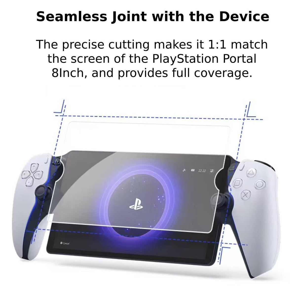 HCHNH ???????????????? Screen Protector for Playstation Portal - 2 Pack PS5 Portal Portable Tempered Glass Screen Protector Accessories (Real Machine Mold