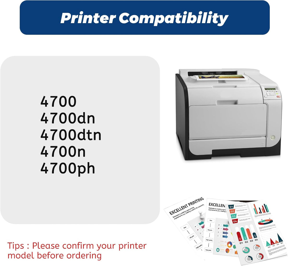 643A Black Toner Cartridge,Compatible for HP 643 A Q5950A for HP Color Laserjet 4700 Series 4700dn 4700dtn 4700n Printer, ( 1 Pack ,Up to 11,000 Pages )