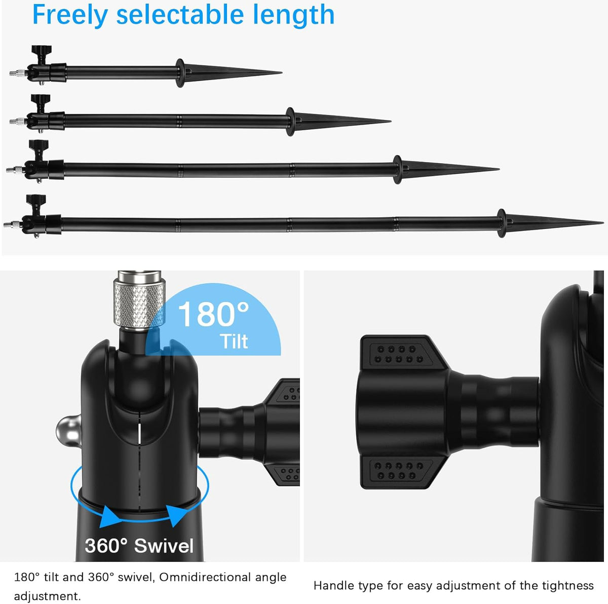 HOLACA 4 2K+ (2025 Camera Ground Stake Mount and Weatherproof Silicone Skin for Blink Outdoor Security Camera/Blink