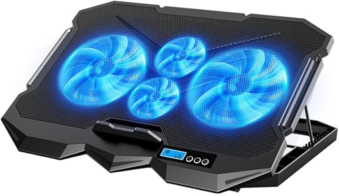 Laptop Cooling pad for Dell Vostro 14 (3458) Gaming laptops Laptop Cooler with 4 Fans LCD Display Screen 4 Height 2 USB-A Port Laptop Stand
