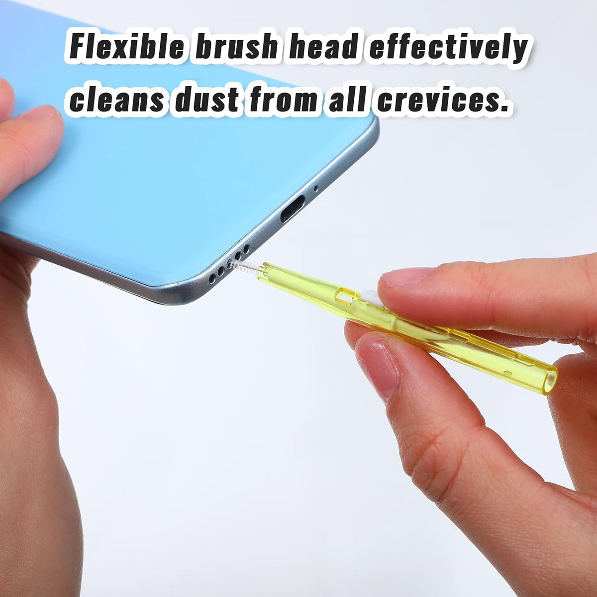 AHQiZFX 10Pcs 17 Cell Phone Cleaning Kit, Dual Head Anti-Clogging Nylon Brushes Hook Cleaner, Multifunction Mini