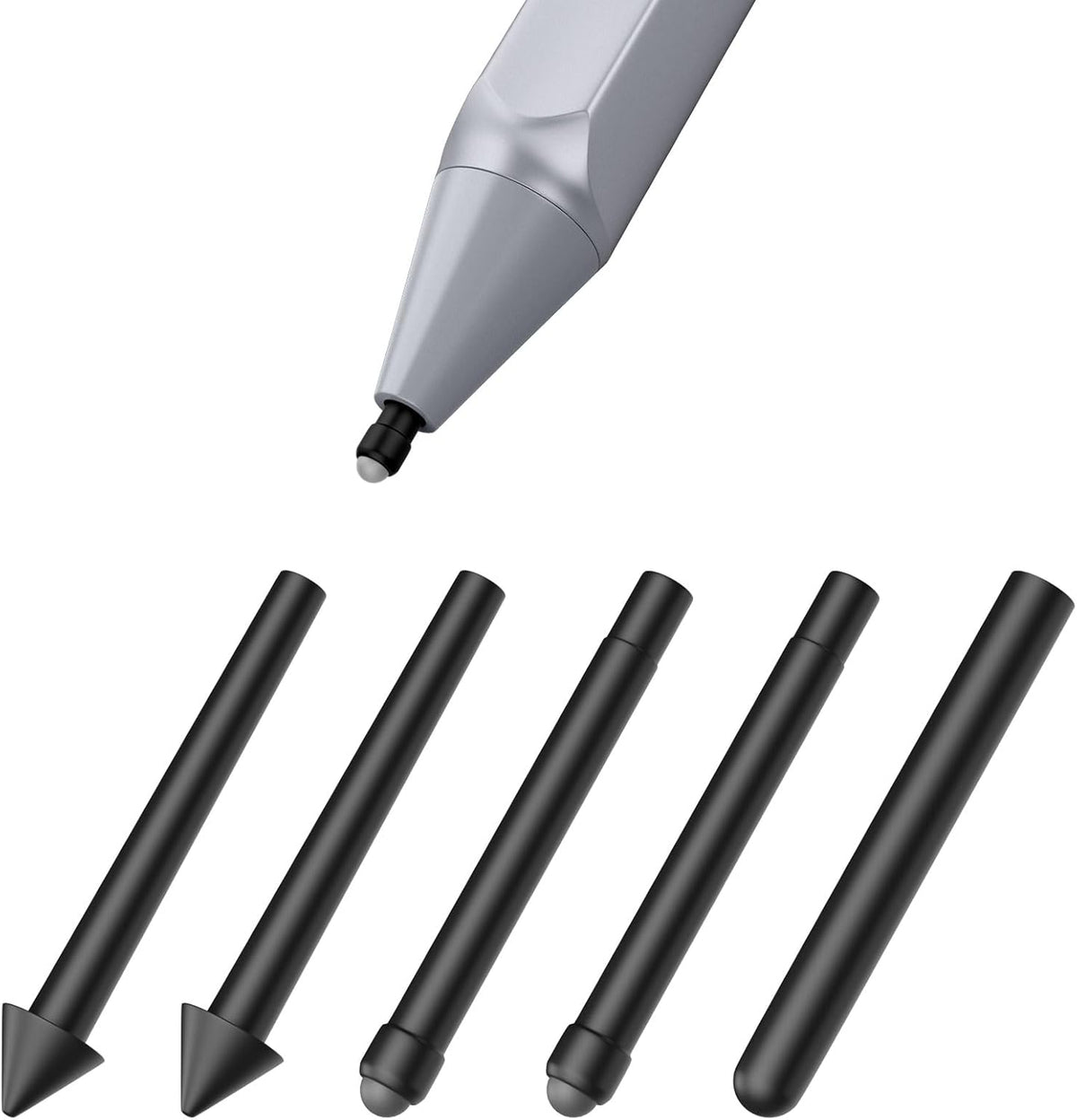 MoKo Pen Tips for Surface Pen (5 Packs, 2xHB/2x2H/H Type), Surface Pen Tip Replacement Kit Compatible with Surface Pro 2017 Pen (Model 1776)/Surface Pro 4 Pen, Original Pen Nibs Refill for Stylus Pen