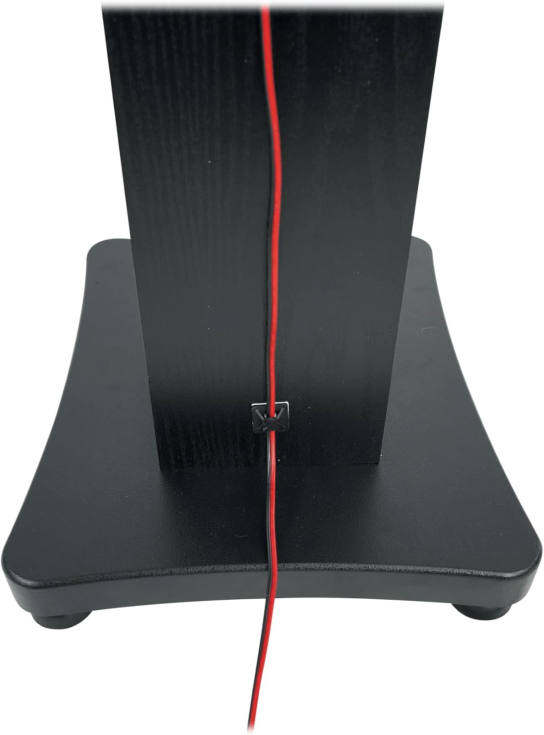 Rockville Pair SS28B Premium Black Wood Grain 28" Home Speaker Stands, 100lb Capacity, Solid MDF Wood, Dual Platforms, Spikes and Pads Included, for Home Theater and Studio Audiophiles