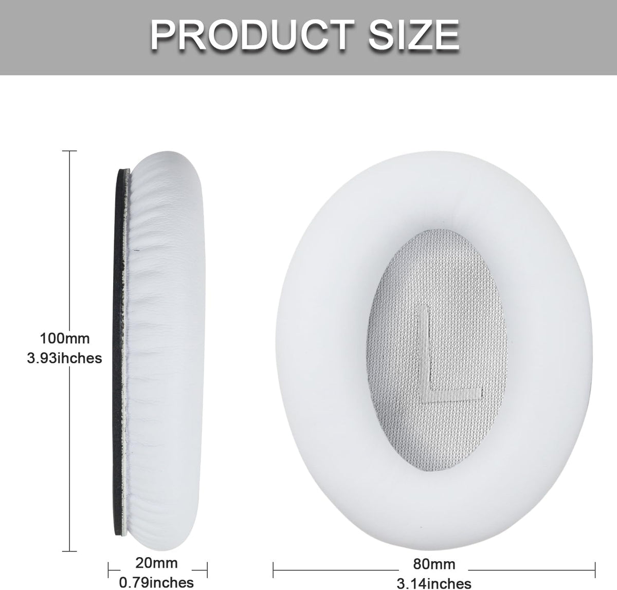 Ear Pads for Bose Quiet Comfort 35 Soft Protein Leather Replacement Earpads Ear Cushions Ear Pad for Bose QC 45/35 / 25/15 QC2 / Ae2 / Ae2i / Ae2W / Sound Link/Sound True (QC45-White$White)