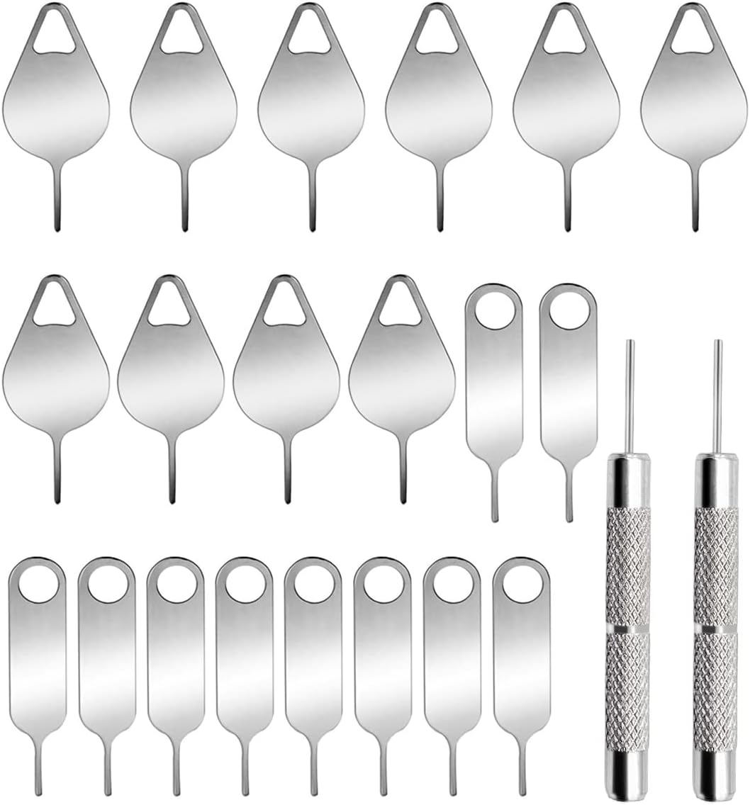 22Pcs SIM Card Removal Openning Tool Tray Eject Pins Needle Opener Ejector Compatible with iPhone 16/15/14/13/12 Pro Max Mini,Galaxy S21/22/23 Series,All HTC iPad Cell Phone Smartphone