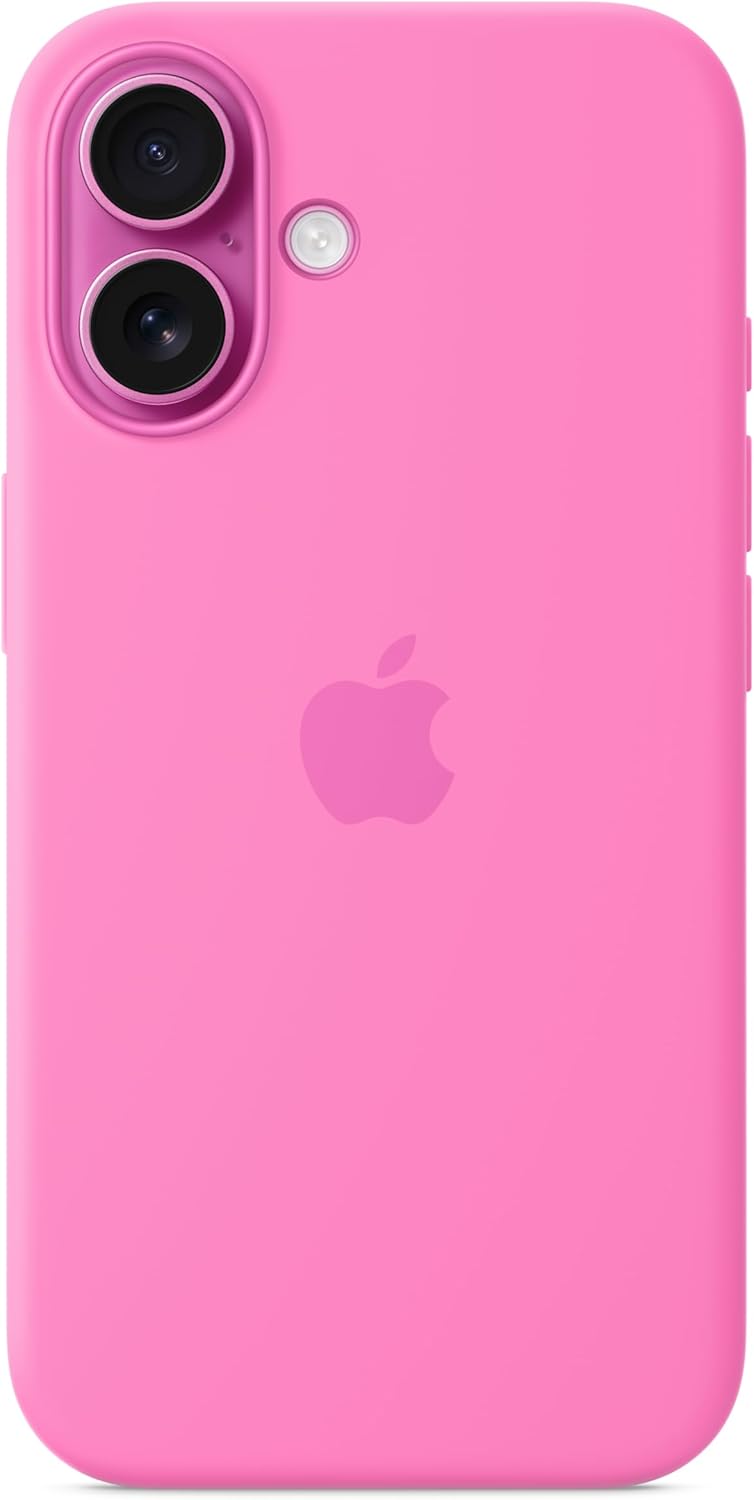 Apple iPhone 16 Silicone Case with MagSafe and Camera Control: Lightweight Phone Case, Wireless Charging Compatible, Smooth Matte Finish; Peony