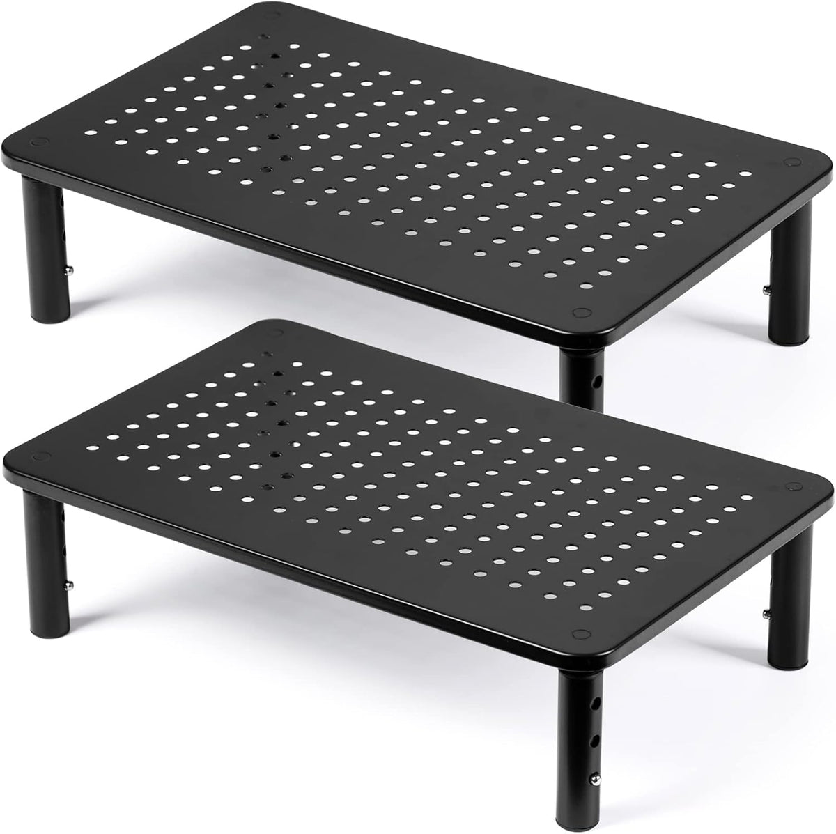 2 Pack 3 2 DOLALIKE Desktop Riser, Height Adjustable Monitor stands for Monitors, PC, Computer, Printer, iMac, Desktop