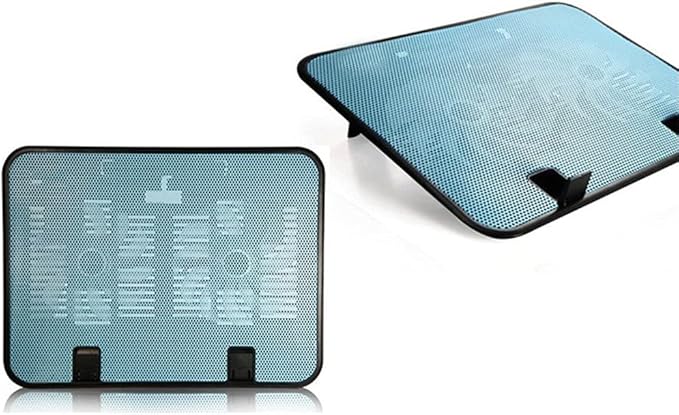 JSEIAJB 14 Inch Notebook Cooler 5v Fan External Laptop Cooling Pad Slim Stand High Speed Silent Metal Panel Fan(D)