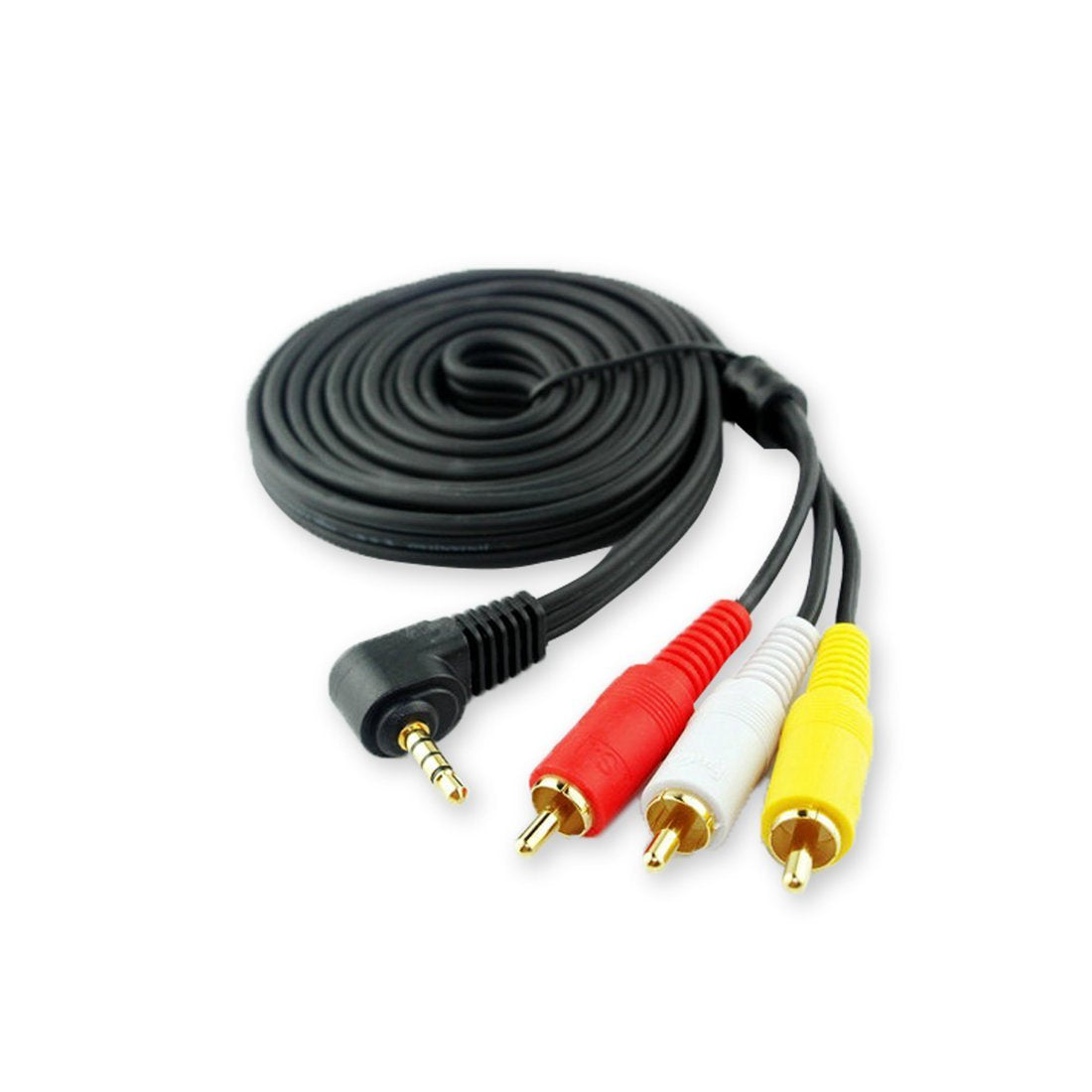 HTTX 3.5mm 3 90 4 5-Feet Male Audio Stereo Jack to RCA Female AV Camcorder Adapter Connector Extension Cable Degree