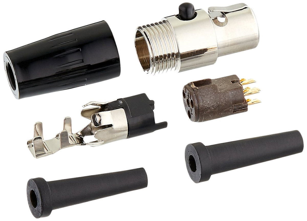 Shure WA330 4-Pin Mini Connector (TA4F) Adapts Small-Diameter Microphone Cable to the Shure Body-Pack Transmitters