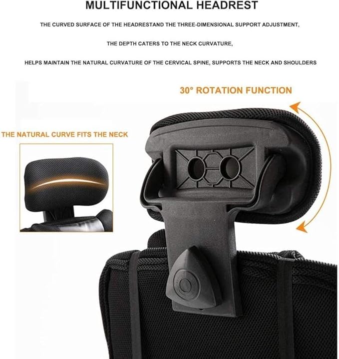 Office Chair Gaming Chair Office Chair with Arms Reclining Leather Computer Chair Swivel Office Chair with Footrest Adjustable Headrest and Lumbar Support (Color : Black Size : L)