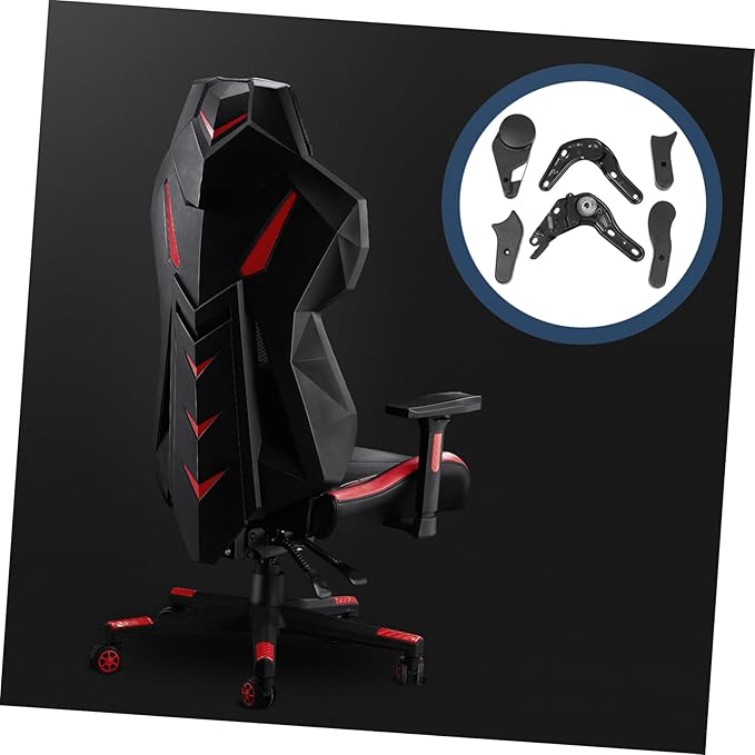 Healifty 6 Pcs Professional Multi Angle Chair Regulators Gaming Chair Adjusters Replacement Parts with Iron Core and Plastic Shell Black