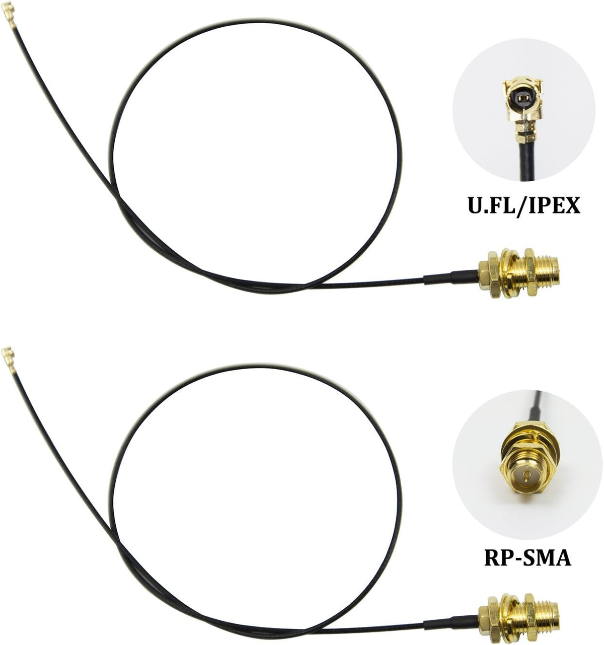 HIGHFINE 2 2.4GHz 6dBi 802.11n/b/g 2 20cm/8" x Indoor Omni-Directional WiFi Antenna RP-SMA Female Connector + x