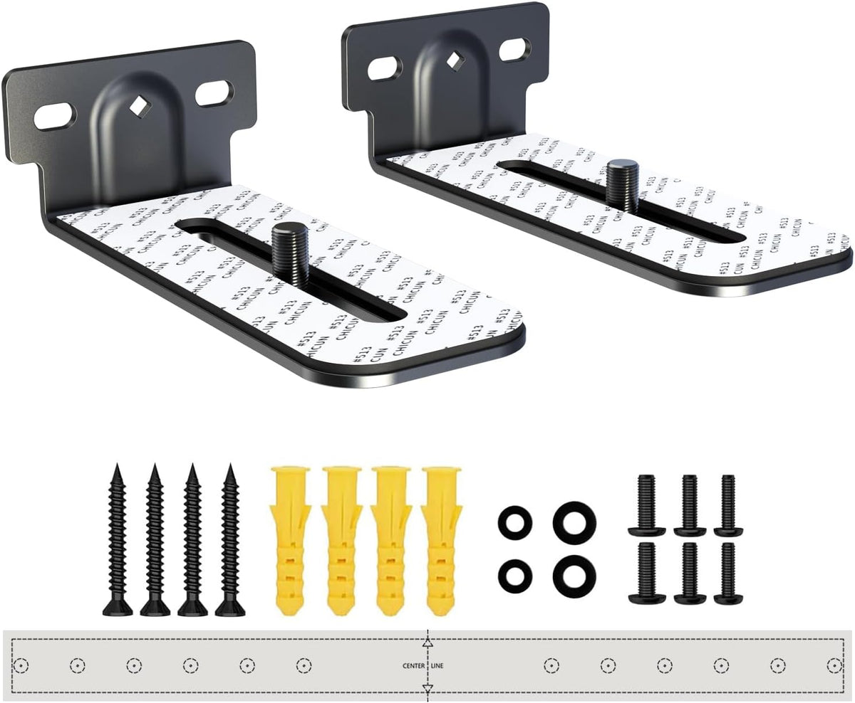 Agandax Dolby V01) Soundbar Wall Mount Bracket Universal Soundbar Mount Shelf Depth Adjustable for Bose, Samsung