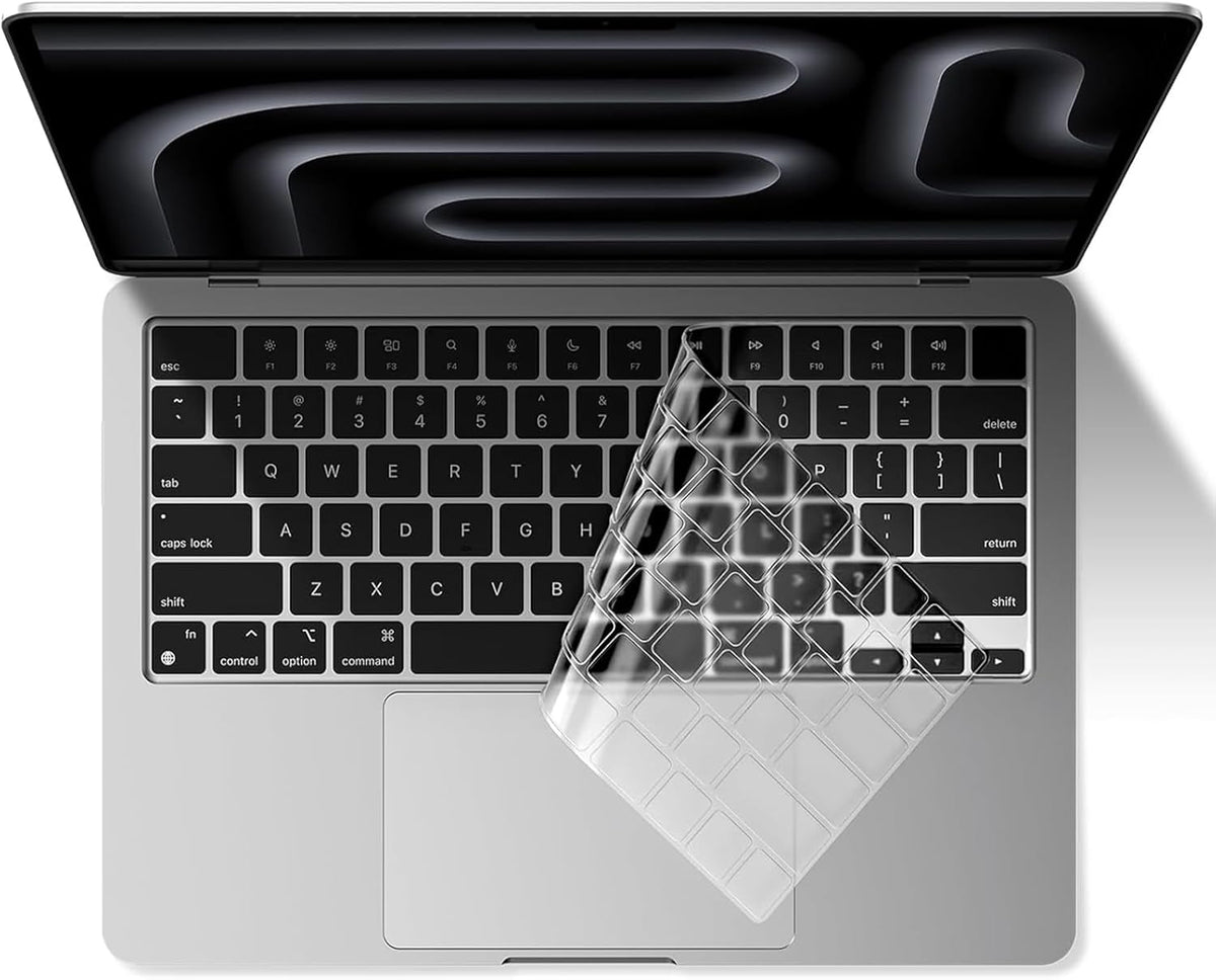 EooCoo Premium Keyboard Cover Skin Ultra Thin Protector Compatible with 2025-2021 MacBook Air 15" 13.6" M4 M3 M2 Chip, MacBook Pro 14" 16" M4 M3 M2 M1 Pro Max Chip, Clear