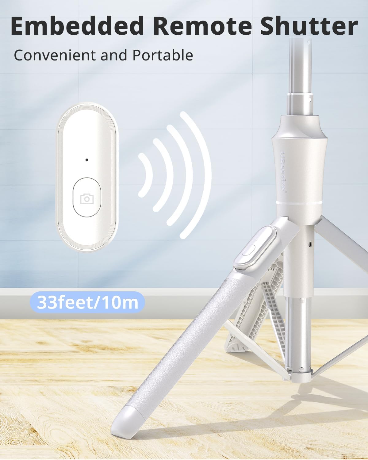 UBeesize 62'' Magnetic Selfie Stick Phone Tripod with Wireless Remote, Extendable Cell Phone Tripod Stand, Compatible with MagSafe, Cellphone Tripod for iPhone 15 14 13 12 and Android Phones White