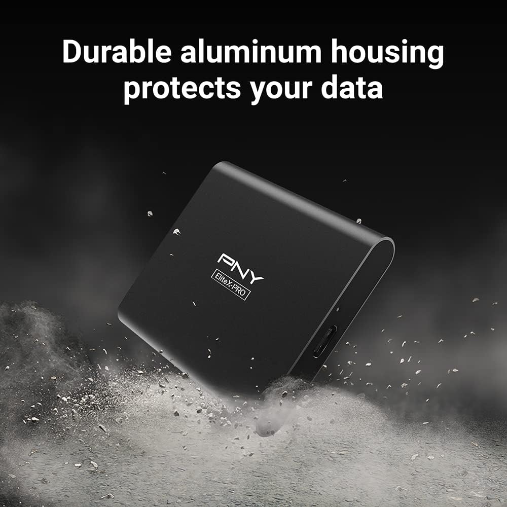 PNY EliteX-PRO 4TB USB 3.2 Gen 2x2 Type-C Portable Solid State Drive (SSD) – (PSD0CS2260-4TB-RB)