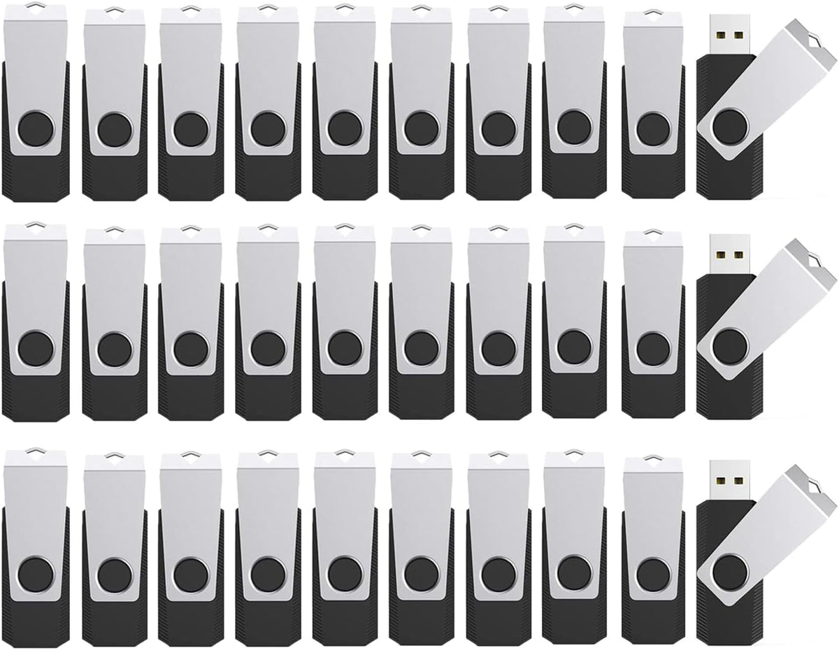 2GB Flash Drives 100 Pack, Wooolken USB 2.0 Thumb Drive with Lanyards Bulk USB Sticks for Weddings,Office, School, Data Storage Backup