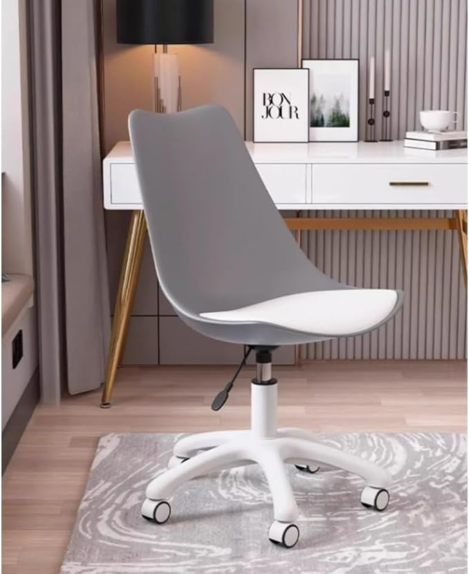 KITCISSL Home Office Desk Chairs Gaming Computer Chair with Wheels Accent Chairs Swivel Makeup Chair Dormitory College Students Study Backrest Chair for Bedroom Living Room Balcony (Color : Pink)