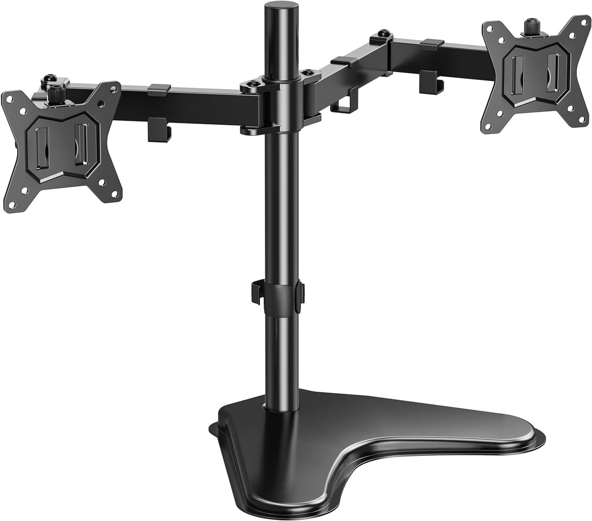 HUANUO 32 inches 17.6lbs 2 Dual Monitor Stand up to per Arm, High-Grade Aluminum Free Standing Dual Monitors Mount