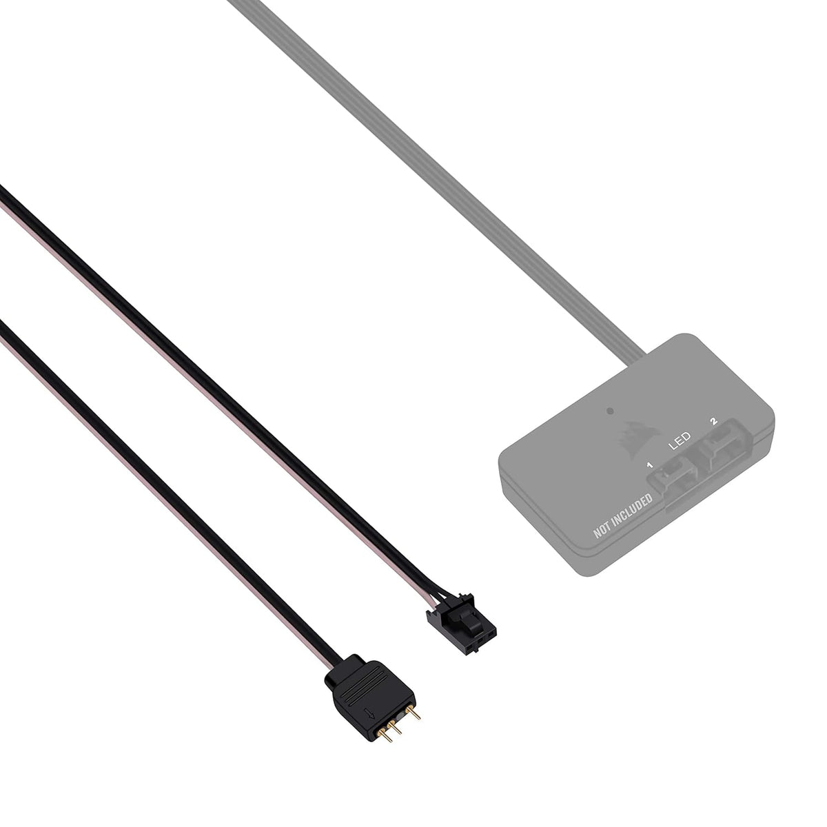 Commander 5V 3-Pin (2 20cm) EZDIY-FAB Adapter Cable for Corsair Lighting Node Pro and for Corsair iCUE PRO (hub is not