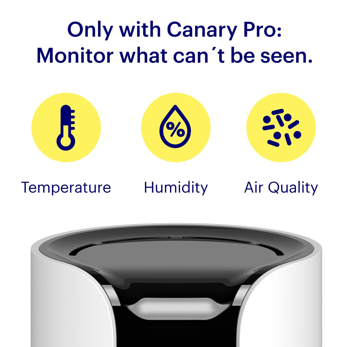 Canary Pro Indoor Home Security Camera 1080p HD WiFi IP | 24/7 Watch Live Video, Siren, Climate Monitor, Motion Alerts, Two-Way Talk, Night Vision