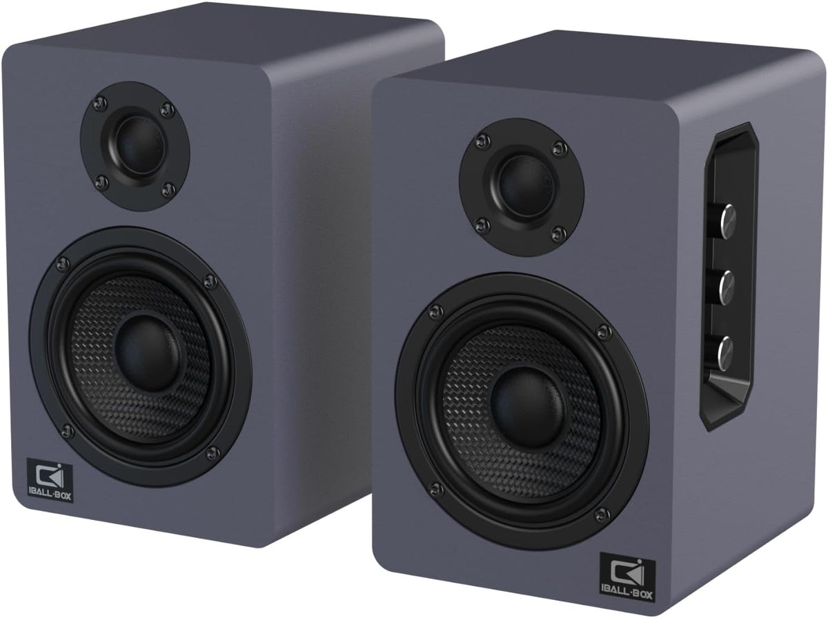 60W Computer Speakers for Desktop PC, DSP, Bluetooth 5.3, 24-Bit Optical, USB-C, AUX, Silk-Dome Tweeter, Carbon-Fiber Driver, Desk Speakers for Laptop/Mac/Monitor, Slate Blue