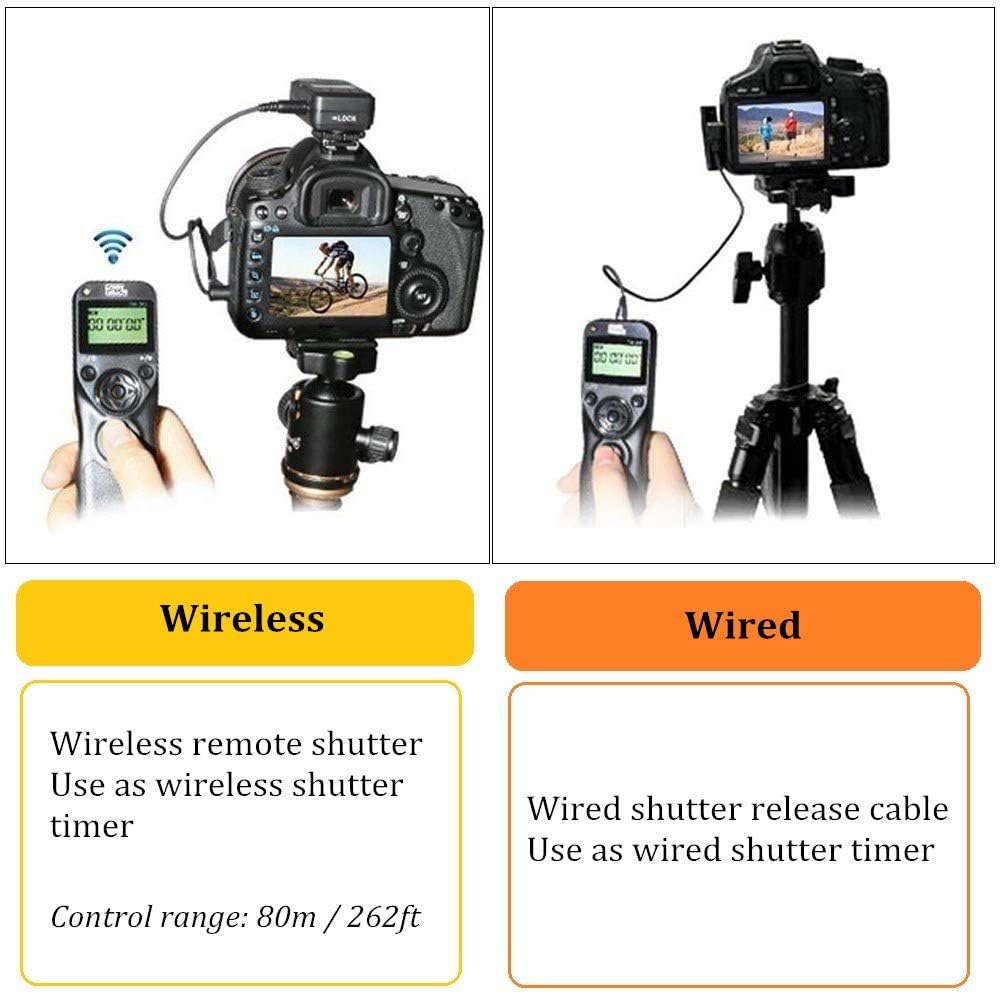 Pixel Wireless Timer Remote Shutter Release TW283-S2 Wireless Remote Control Wire Release Compatible with Sony a1 a9 a7 a7R a7S a6600 a6500 a6400 a6300 a6100 a6000 a5000 RX100II RX10 RX0 a68 ZV-1 HX99