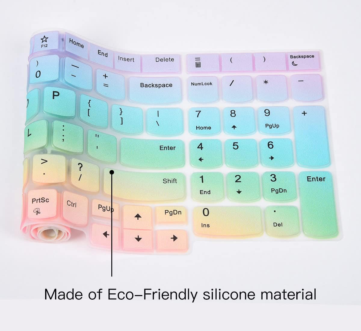 Keyboard Cover for Lenovo ThinkPad E15 Gen 4/3/2 E580 E590 E595, ThinkPad L15 Gen 2/1 L580 L590, ThinkPad T15 T15p P51s P52 P52s P53 P72 P73 T570 T575 T580 T590(NOT for P51 T560 T550) -Colorful