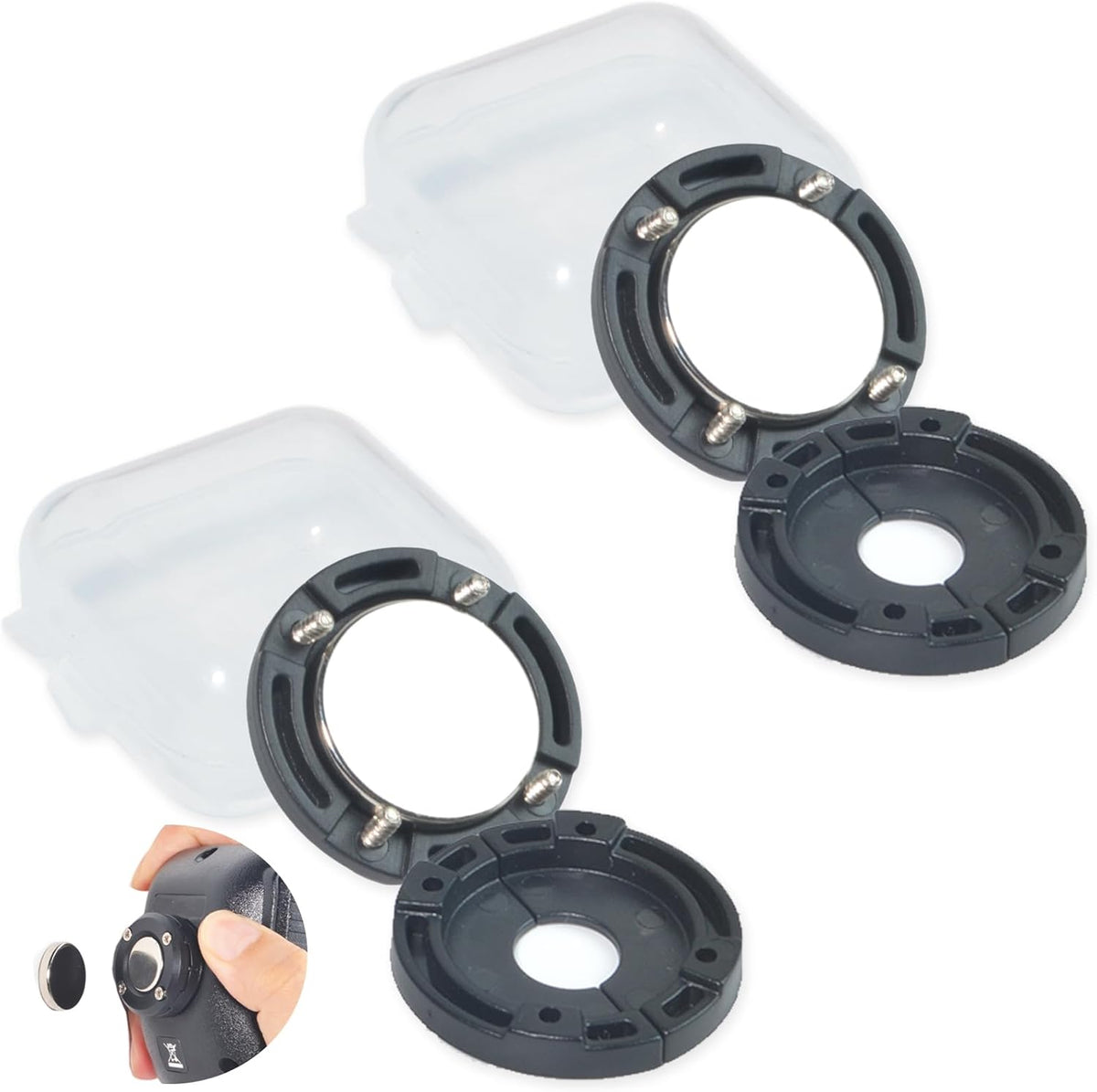 HYS 302-636LB1, HMN1090, PRO505XL Universal Magnetic Mic Holder Mount - Hands-Free Round Knob Speaker Microphone Hanger