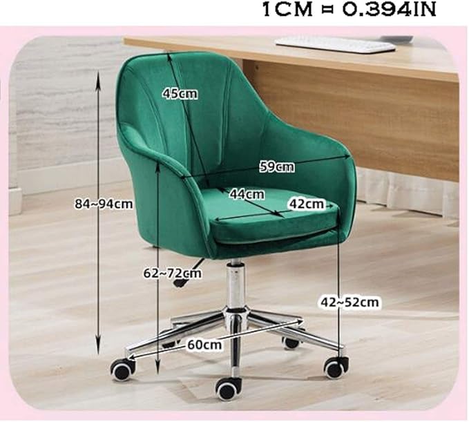 YYDS Chair Lovely Bedroom Gaming Chair Computer Office Chair with Steel Feet Ergonomic Home Rotatable Desk Chair for Live Broadcast Ergonomically (Size : Dark Green)