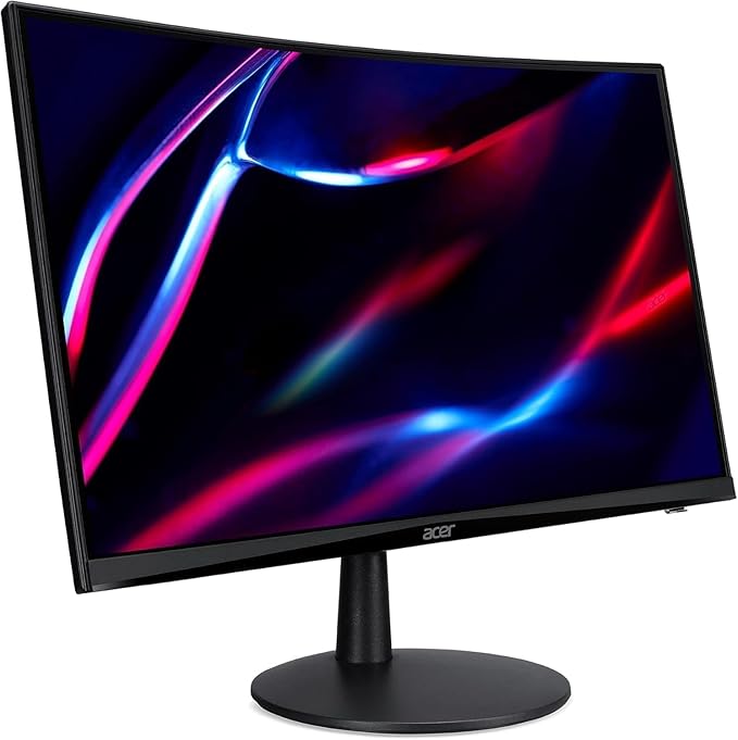 Acer ED240Q H 24 FHD Monitor with 1ms Response Time AMD FreeSync Anti-Glare VESA Mount (100x100mm) Low Blue Light VGA HDMI &amp Dockztorm USB Port Expander Black Color (UM.UE0AA.H01)