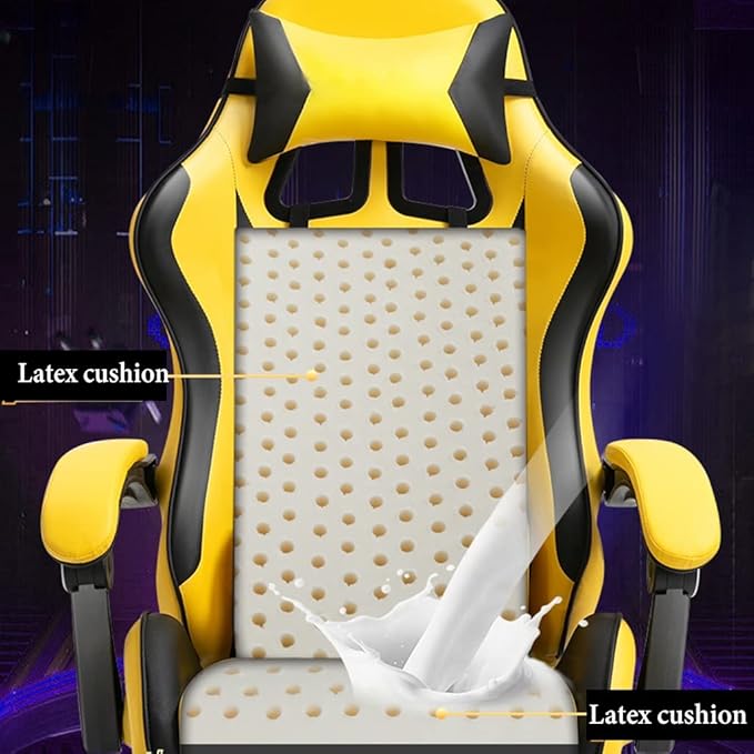 GIZNXBA Gaming Chair with Footrest Ergonomic Computer Chair Gaming Lumbar Support Backrest and Seat Height Adjustable Swivel Recliner Racing Office Chair Video Game Chair (Color : /Red)