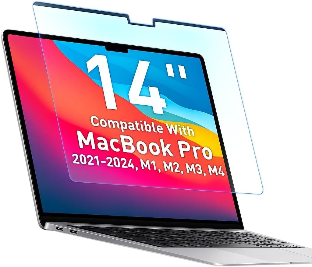 VINTEZ Magnetic Blue Light Screen Protector Compatible With MacBook Air 14" 2021, 2022, 2023, 2024, M1, M2, M3, M4 Anti Blue Light Blocking Filter for Laptop