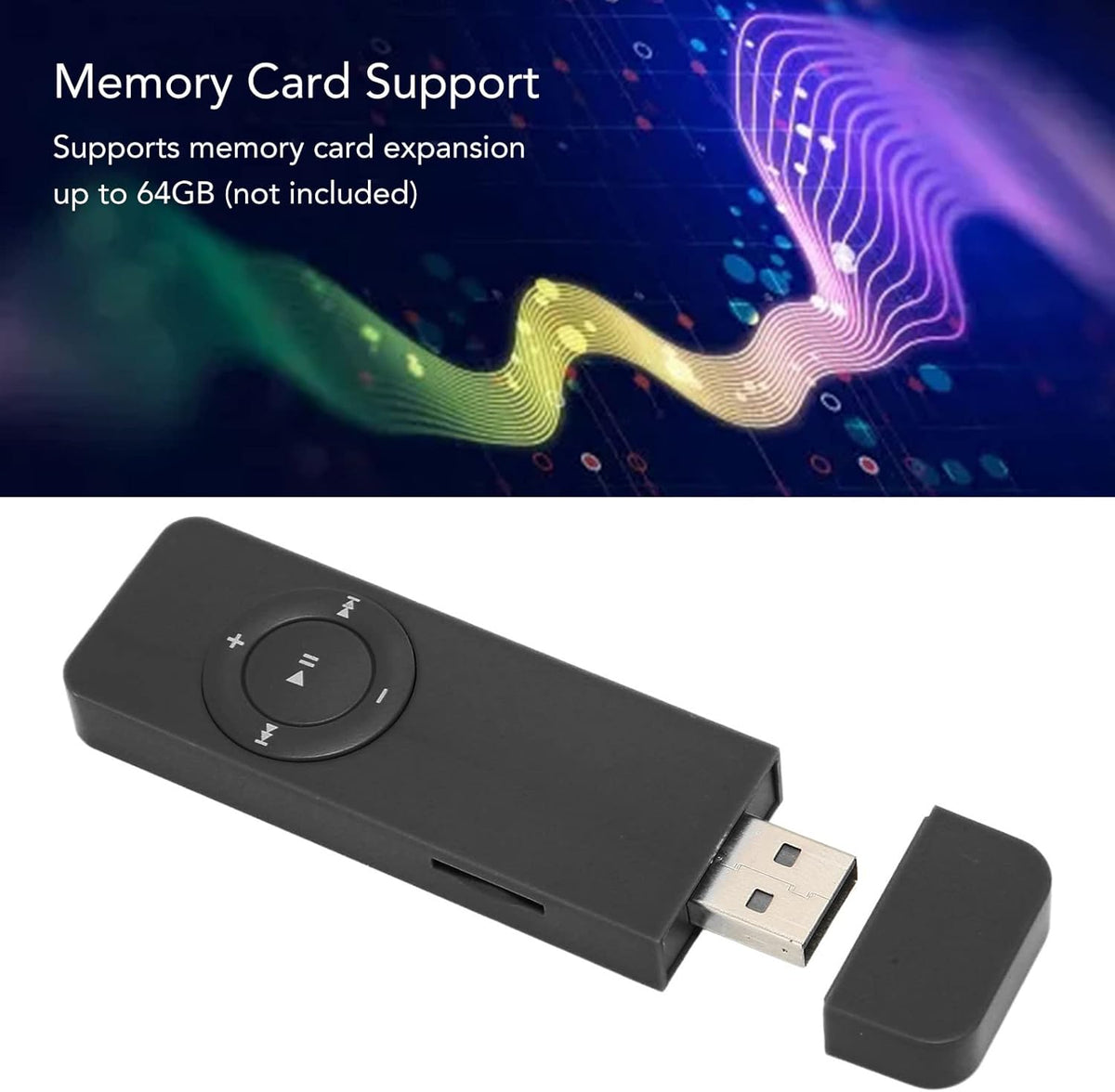 Heayzoki MP3 64GB, Pocket Player - Lossless Sound Mini Music Player, Up to for Students Running Travel, Durable