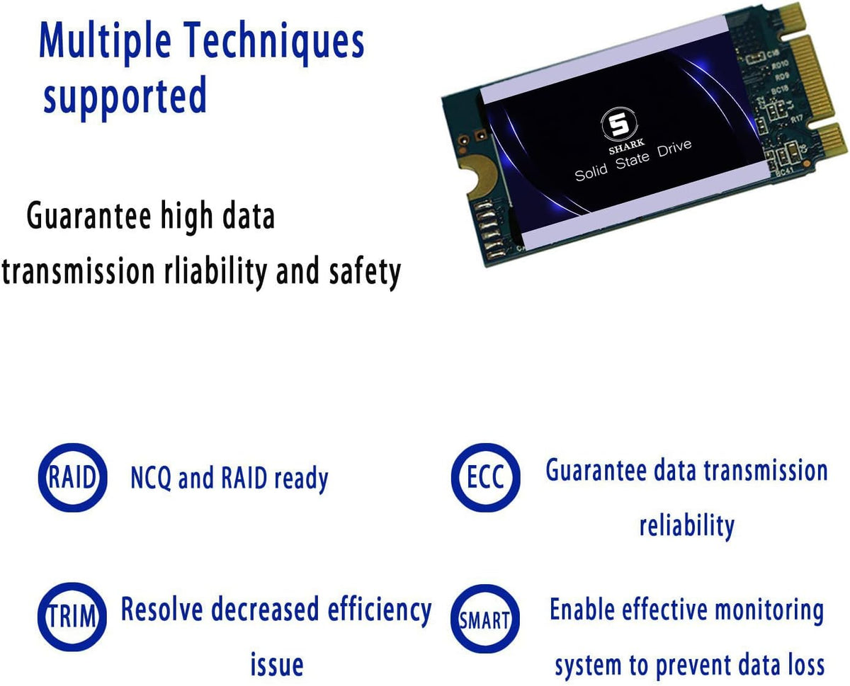 Dogfish SSD SATA M.2 2242 120GB Ngff Internal Solid State Drive High Performance Hard Drive for Desktop Laptop SATA III 6Gb/s SSD (120GB, M.2-2242)